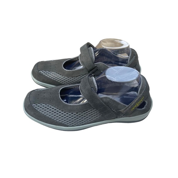 Ortho Feet Gray Suede Perforated Mary Jane Shoe Women's 11 - Picture 2 of 14